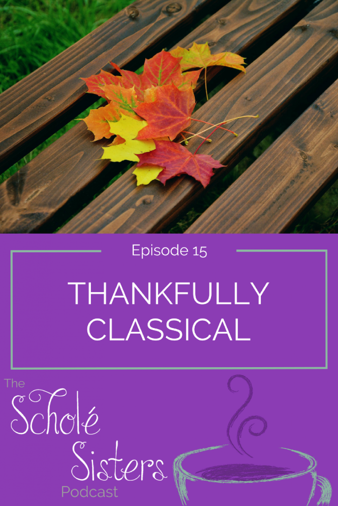 We're forever thankful for the adventure of classical education. Come on over and tell us what you're thankful for using our thankfulness prompts!